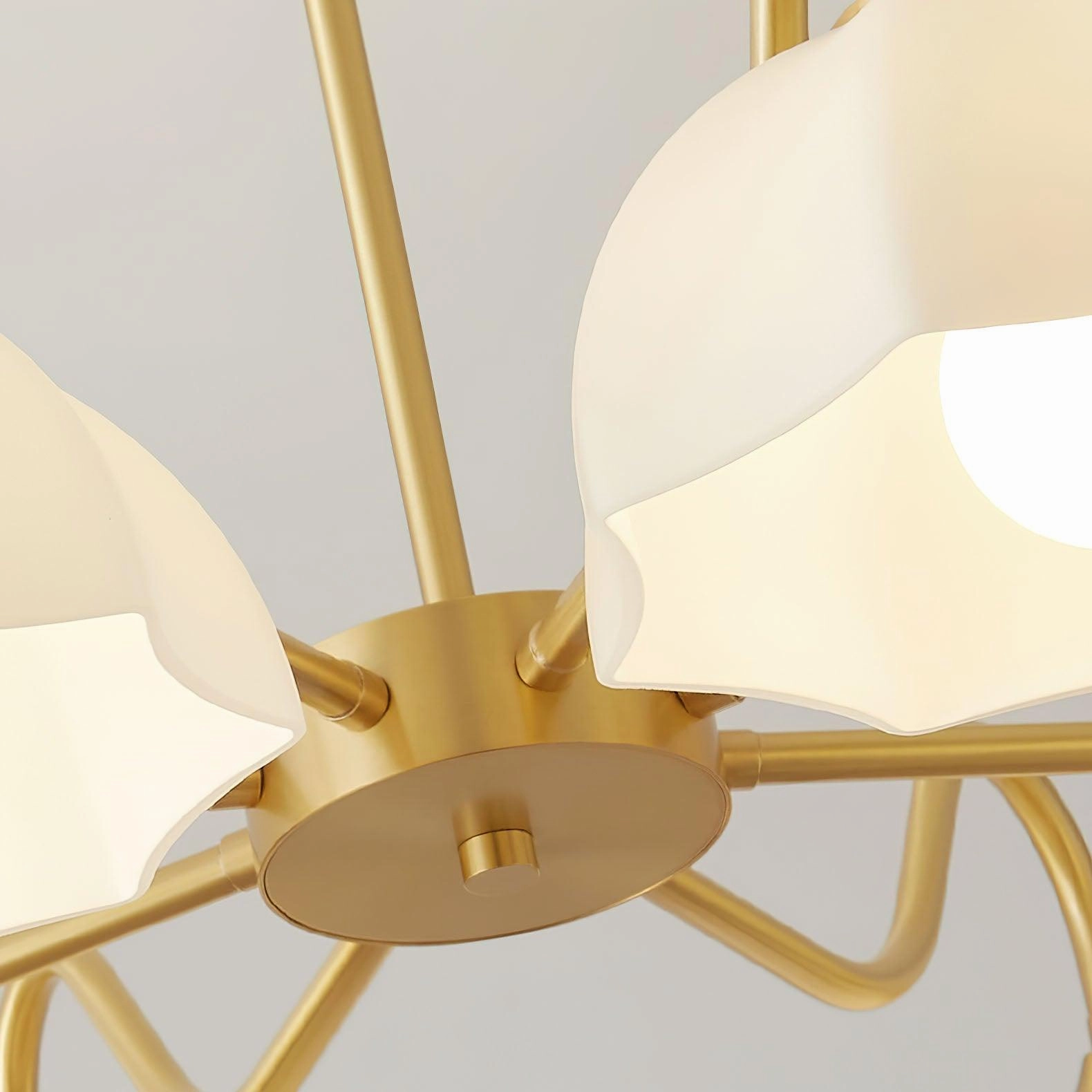 Octagonal Glass Bowl Chandelier