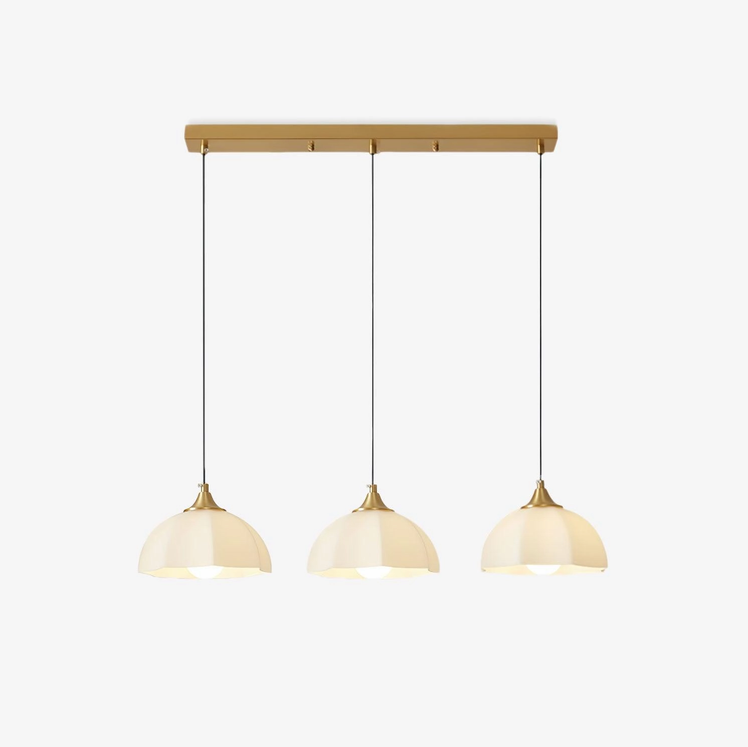 Octagonal Glass Bowl Chandelier