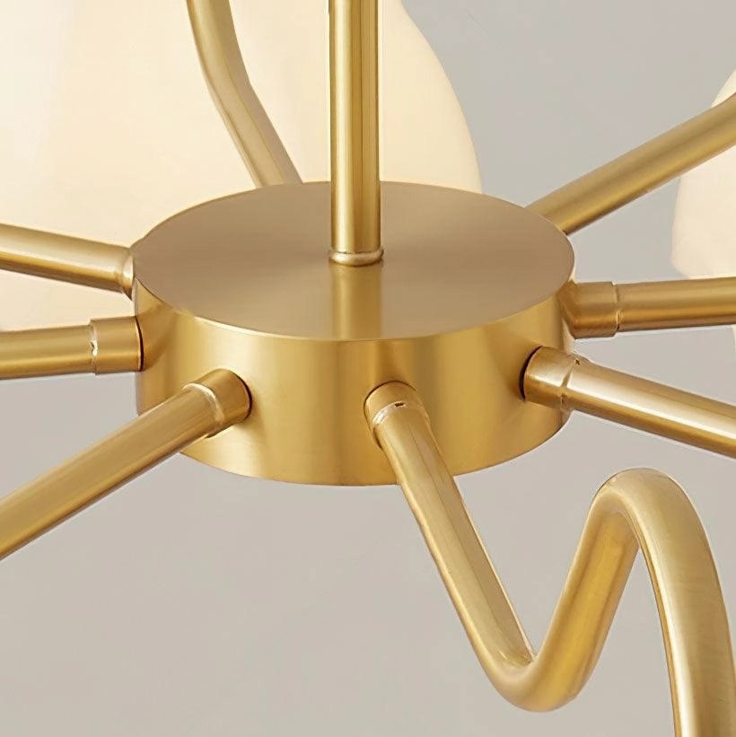 Octagonal Glass Bowl Chandelier