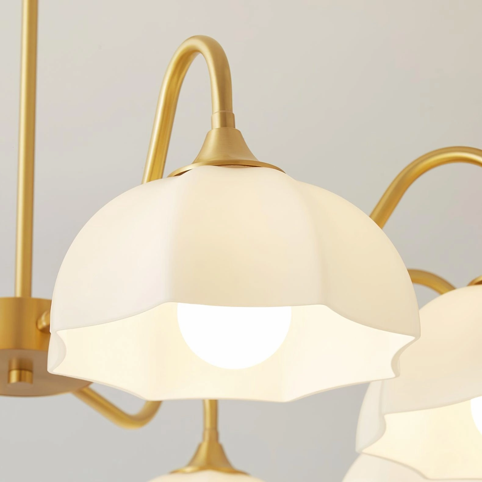 Octagonal Glass Bowl Chandelier
