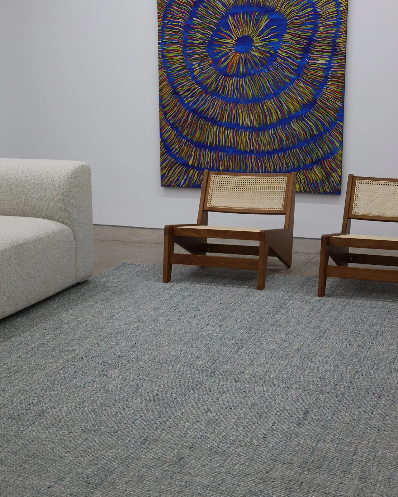 Odielle Blue Handmade Wool Rug