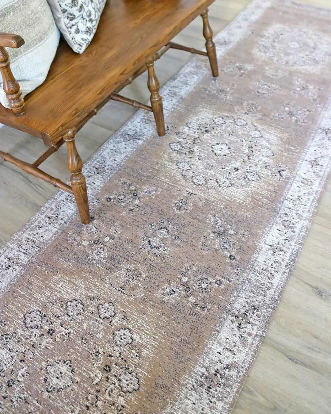 Olive Caramel Brown Traditional Medallion Runner Rug *NO RETURNS UNLESS FAULTY