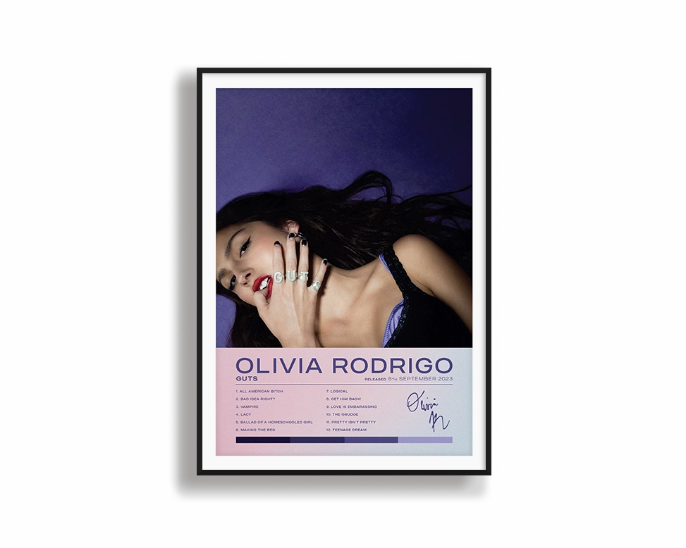 Olivia Rodrigo Guts Album Artnordic style wall decor