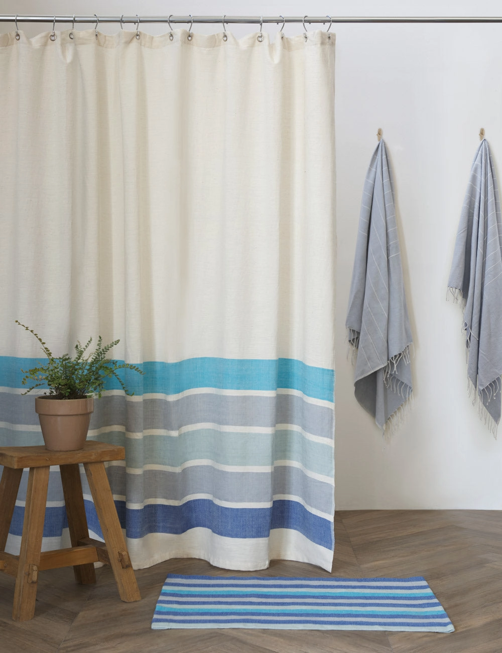 Omo Shower Curtain by Bol Road Textiles