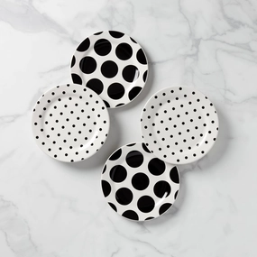 On The Dot Assorted Accent Plates - Set of 4modern kitchen decor ,kitchen dinner set ,dinnerware 