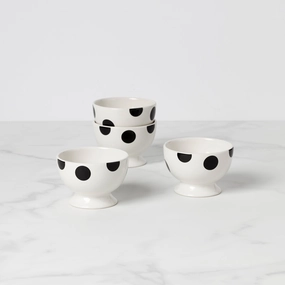 On The Dot Assorted Footed Dessert Bowls - Set of 4modern kitchen decor ,kitchen dinner set ,dinnerware 
