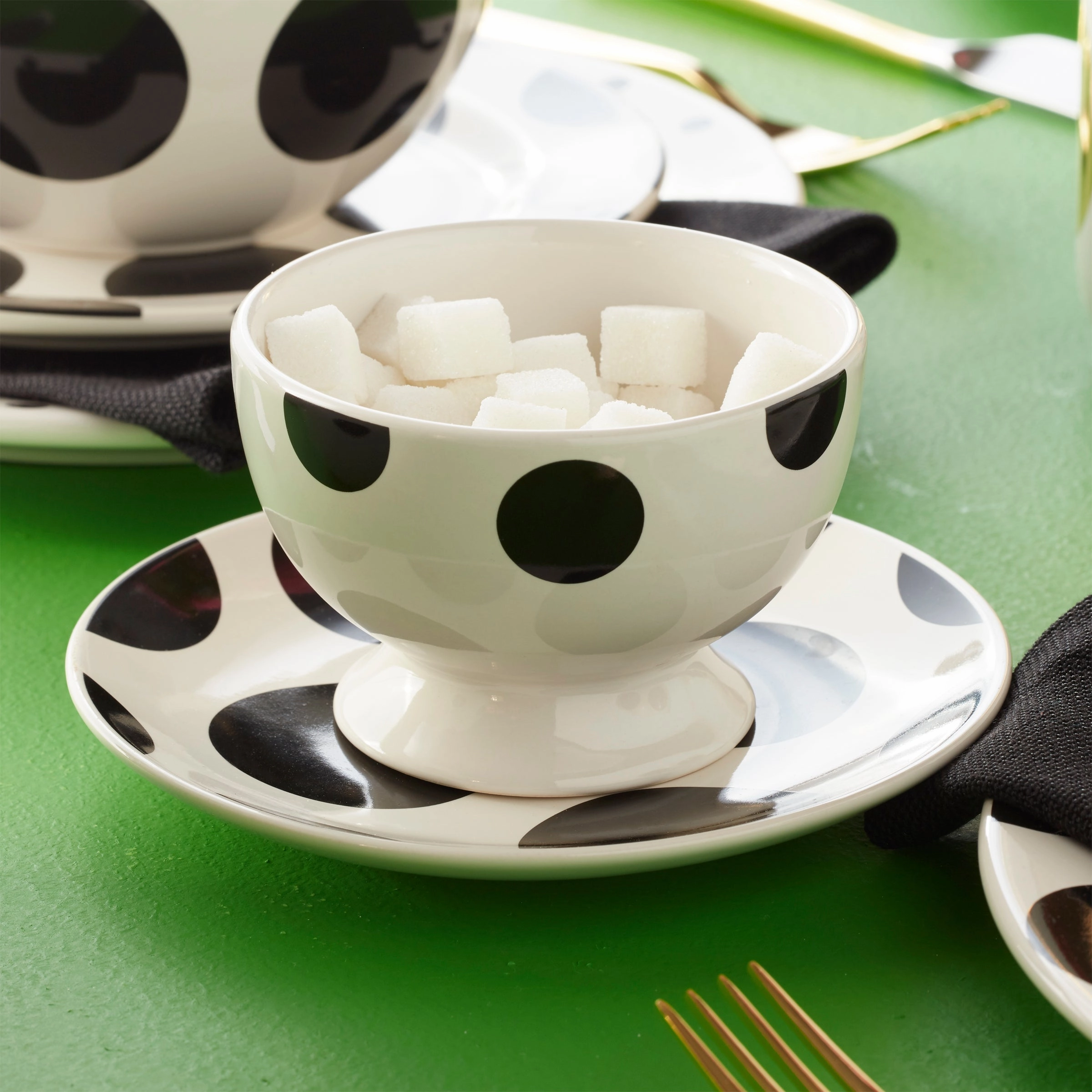 On The Dot Assorted Footed Dessert Bowls - Set of 4