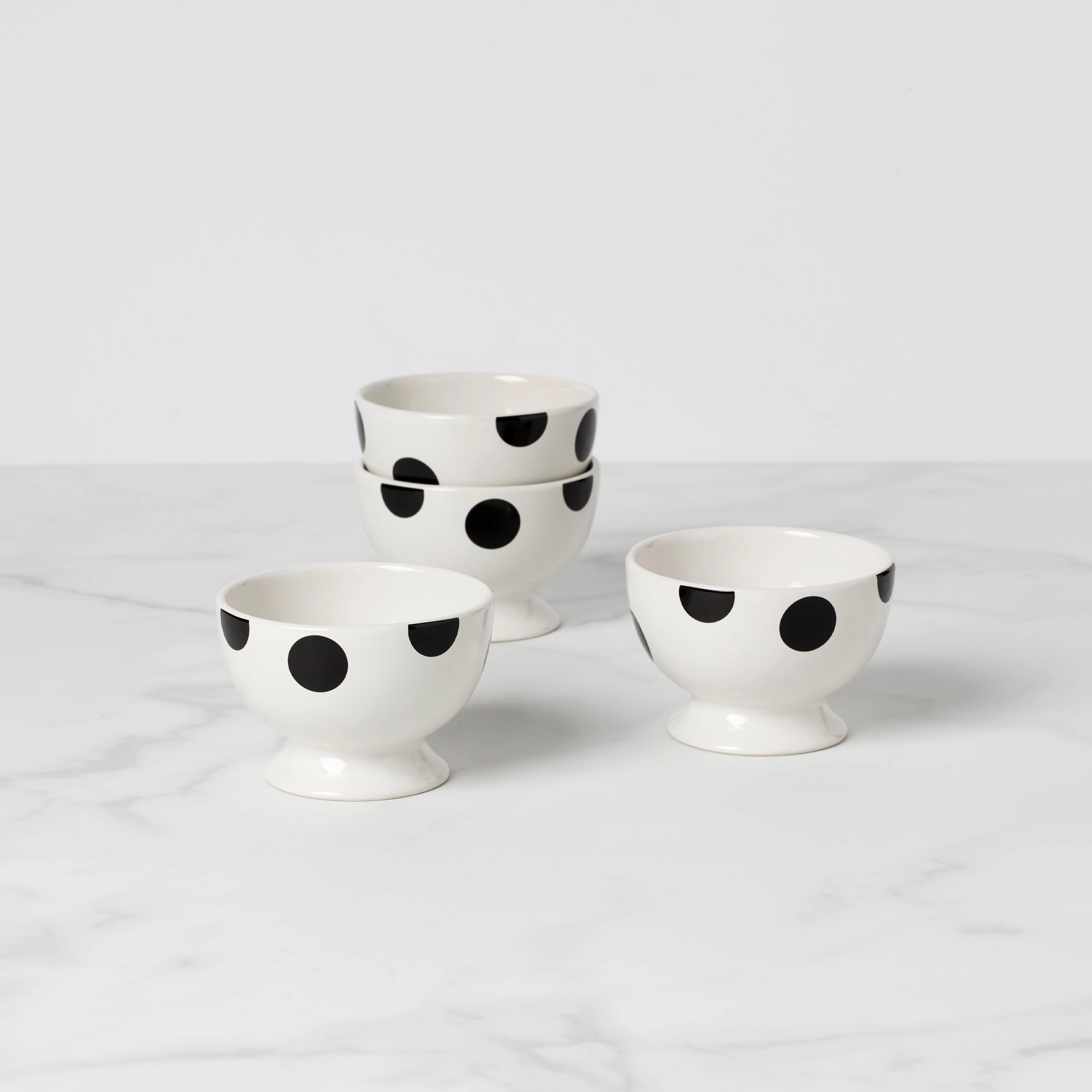 On The Dot Assorted Footed Dessert Bowls - Set of 4modern kitchen decor ,kitchen dinner set ,dinnerware 