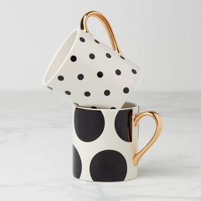 On The Dot Assorted Mugs - Set of 2modern kitchen decor ,kitchen dinner set ,dinnerware 