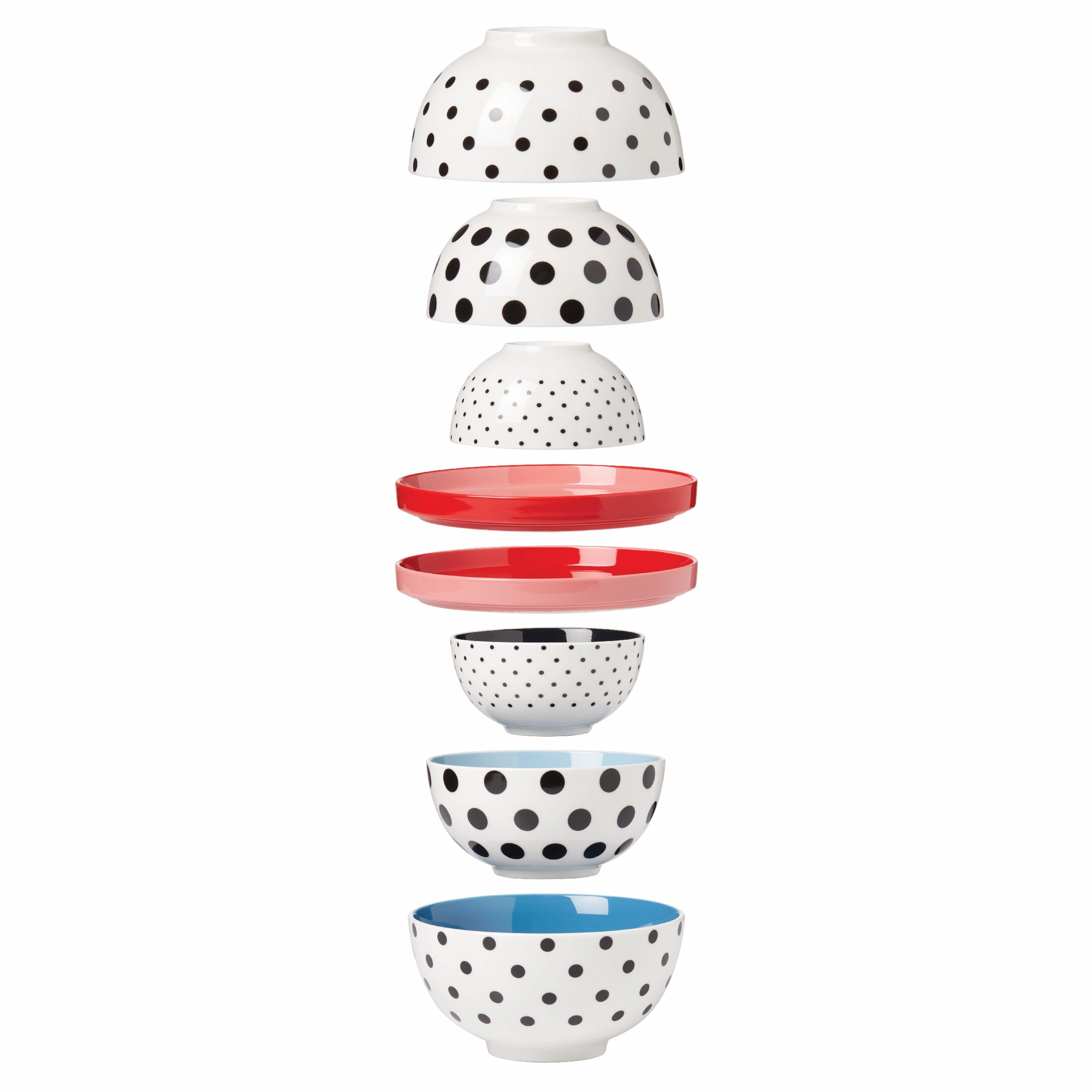 On The Spot 8-Piece Nesting Dinnerware Set