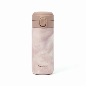 One-Touch Stainless Steel Bottle 350Ml Marble Brownglass cups ,personalized mugs 