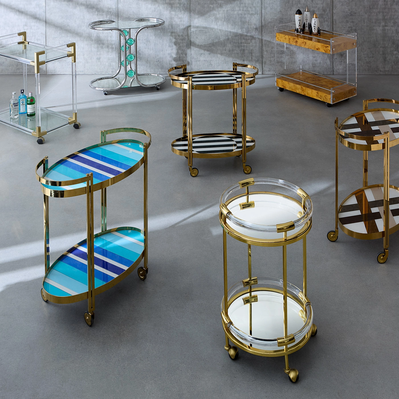 Op Art Bar Cart
