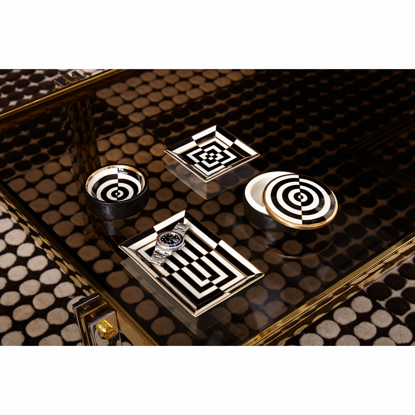 Op Art Rectangle Tray