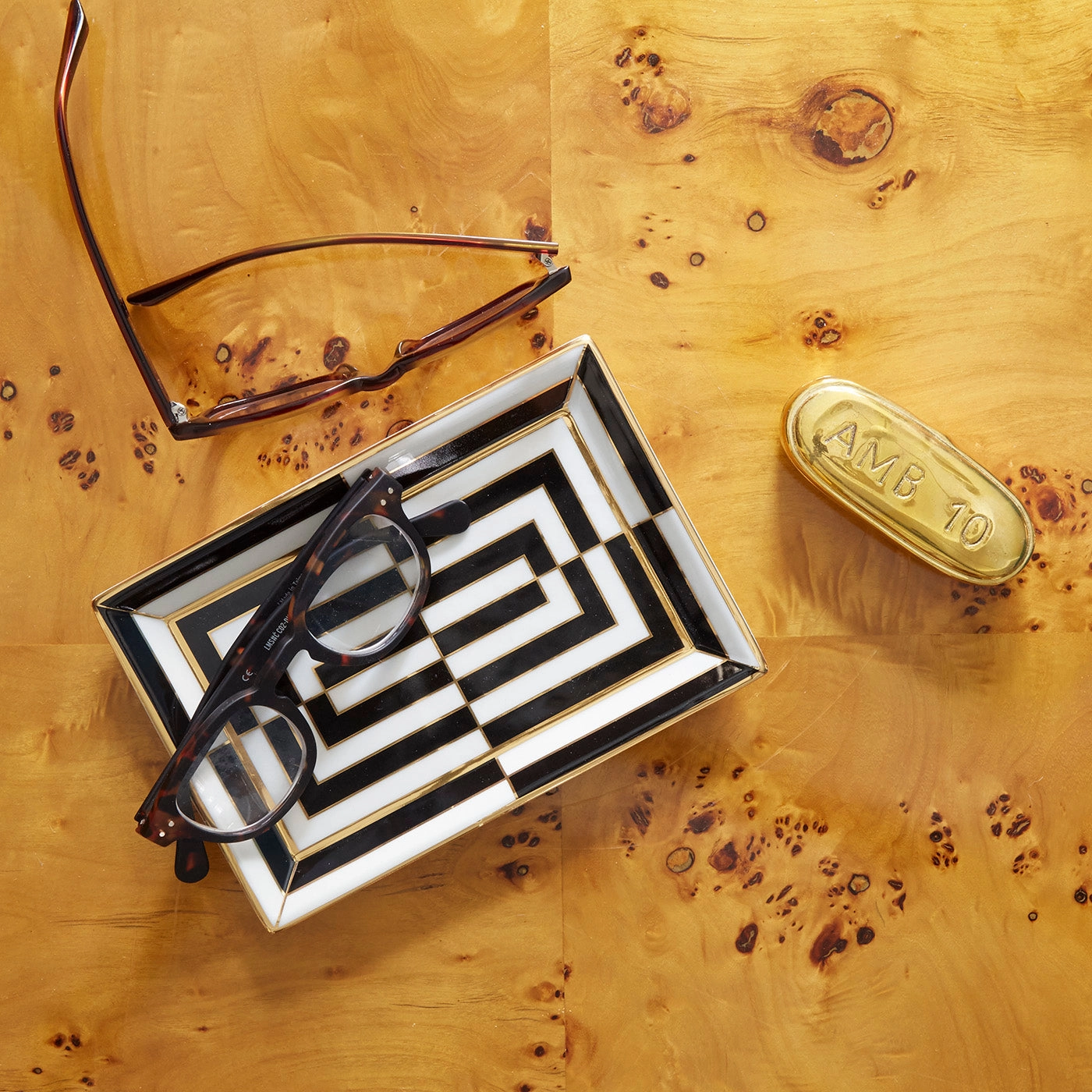 Op Art Rectangle Tray