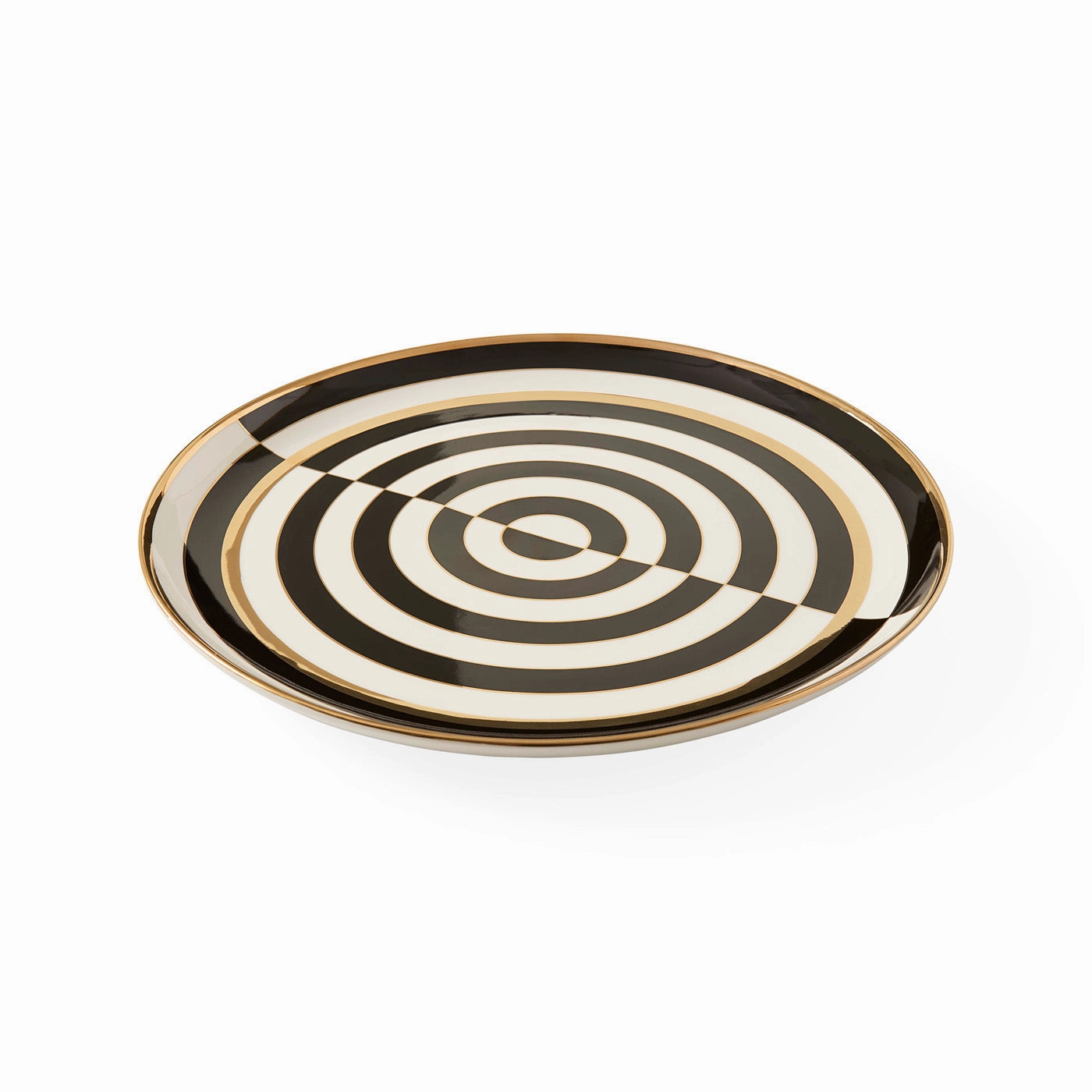 Op Art Round Serving Tray