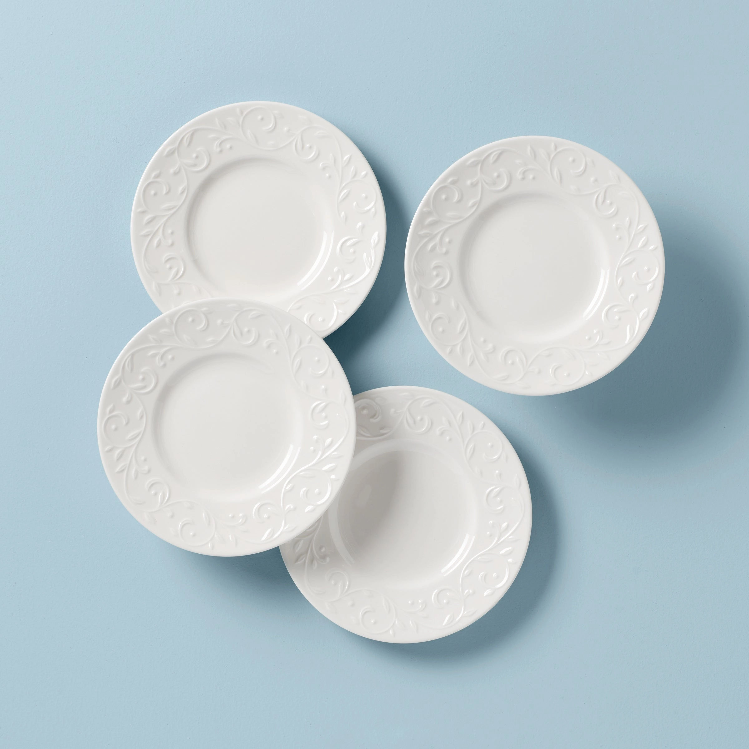 Opal Innocence Carved 4-Piece Plate Setmodern kitchen decor ,kitchen dinner set ,dinnerware 