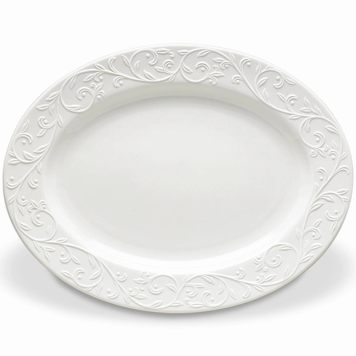 Opal Innocence Carved Oval Plattermodern kitchen decor ,kitchen dinner set ,dinnerware 