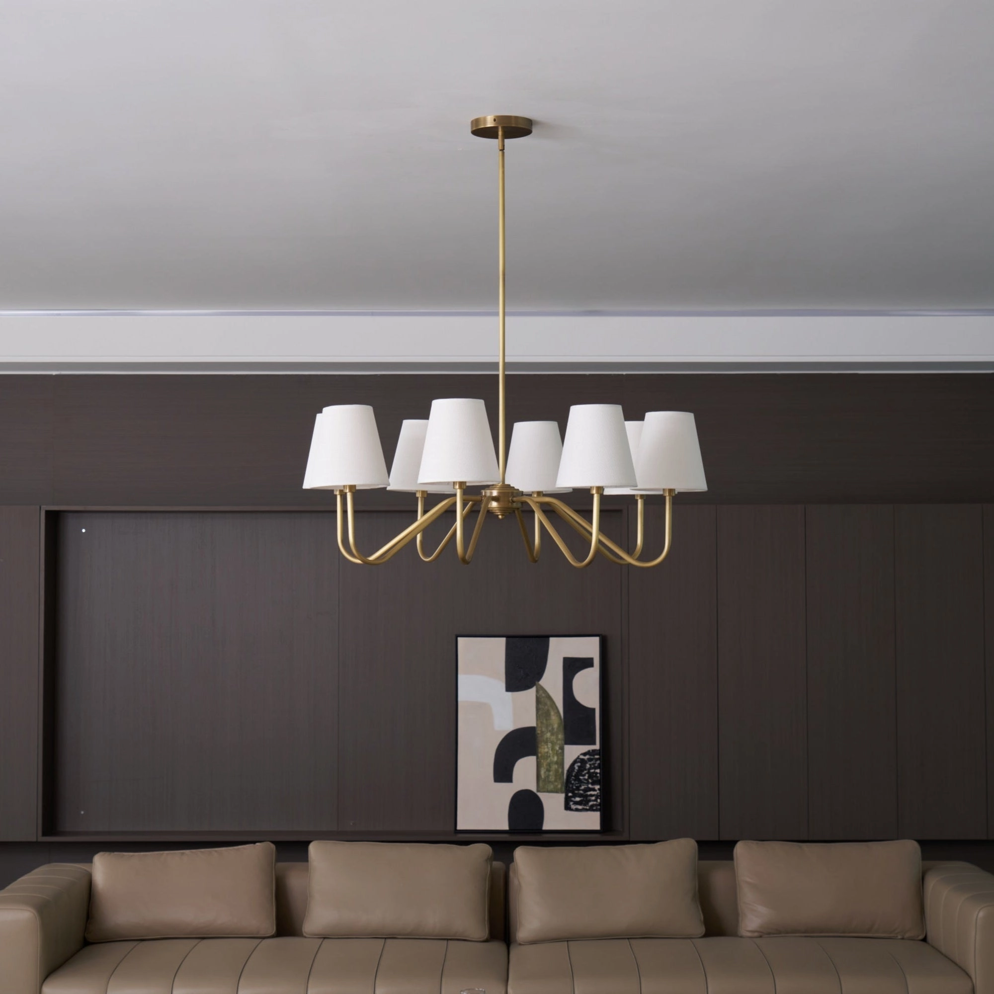 Opaluxe Brass Chandelier