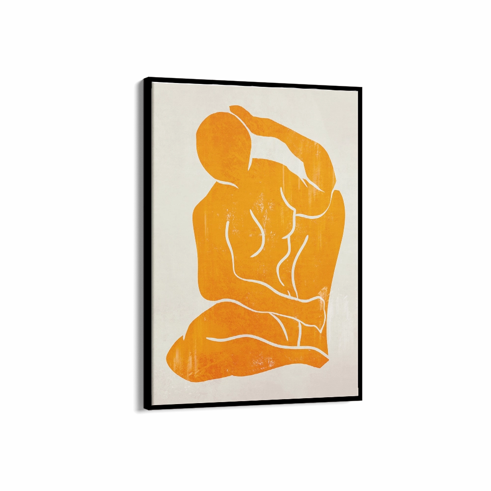 Orange Figure Print 3