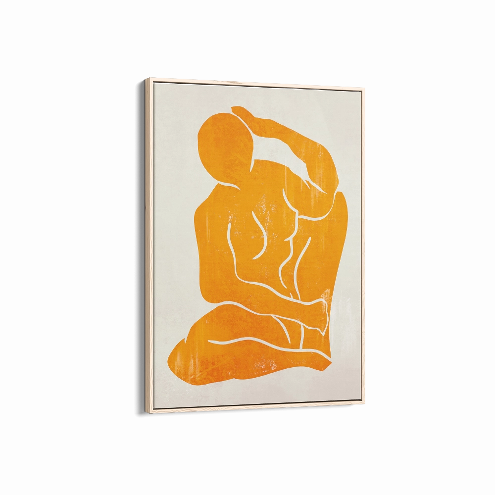 Orange Figure Print 3