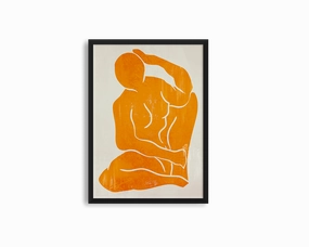 Orange Figure Print 3modern abstract painting decor