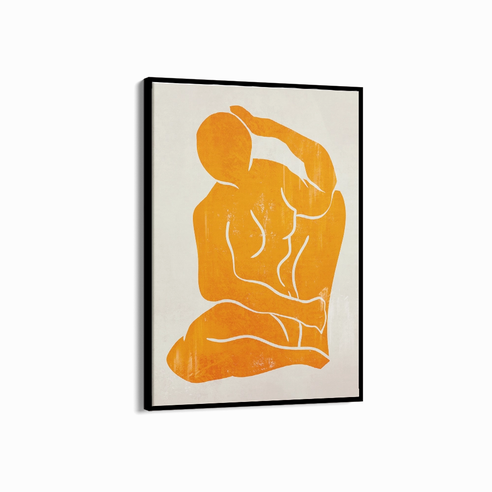 Orange Figure Print 3