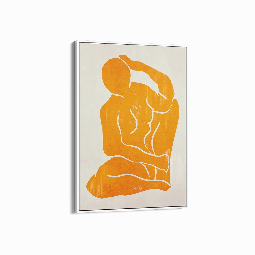 Orange Figure Print 3
