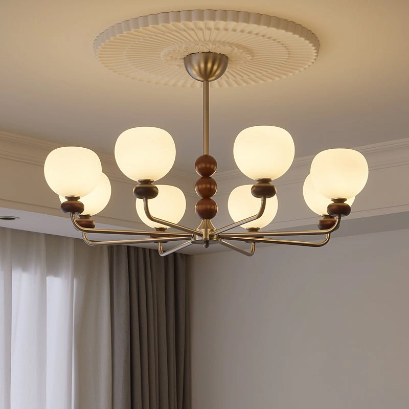 Orb Walnut Chandelier