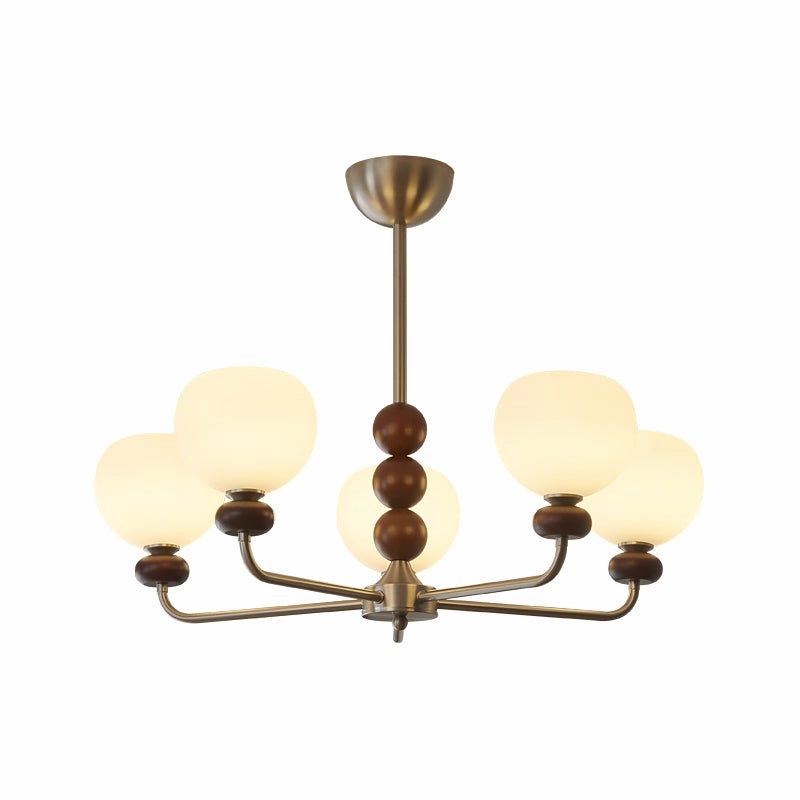 Orb Walnut Chandelier
