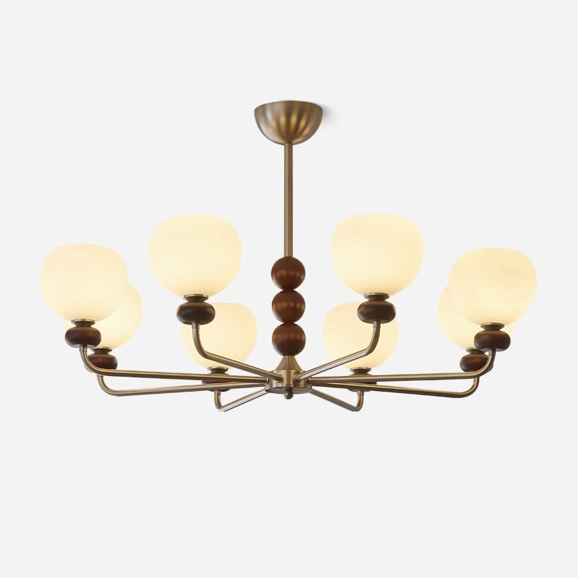 Orb Walnut Chandelierrustic chandelier,bedroom chandelier 