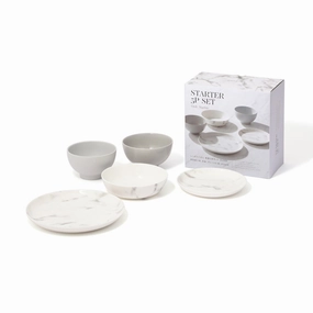 Ordi Marble Starter 5P Set  Greyhand-painted ceramic bowl
