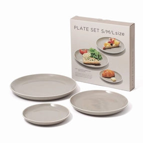 Ordi Plate Set S/M/L  Beigehand-painted ceramic bowl