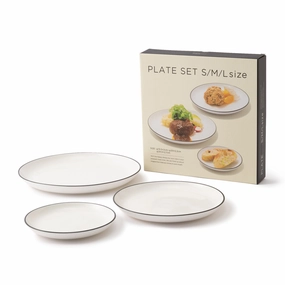 Ordi Plate Set S/M/L Whhand-painted ceramic bowl