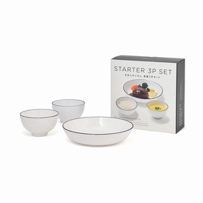 Ordi Starter 3 Piece Set Deep Whitehand-painted ceramic bowl