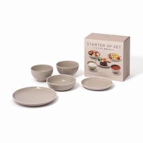 Ordi Starter 5P Set  Beigehand-painted ceramic bowl