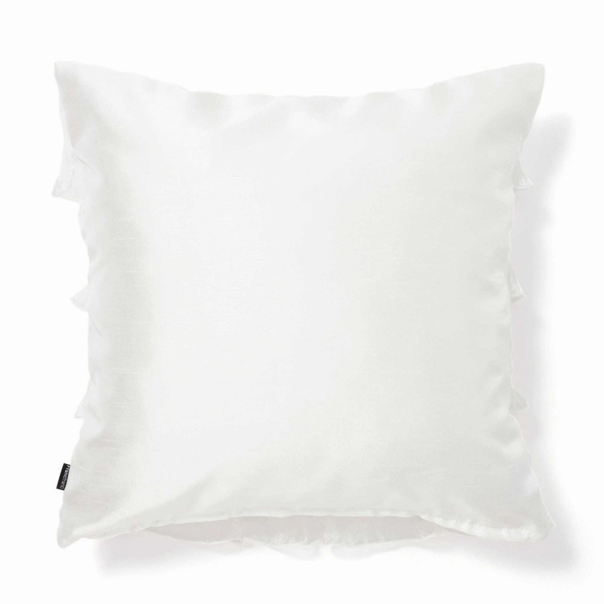 Organdy Frill Cushion Cover 450 x 450  White