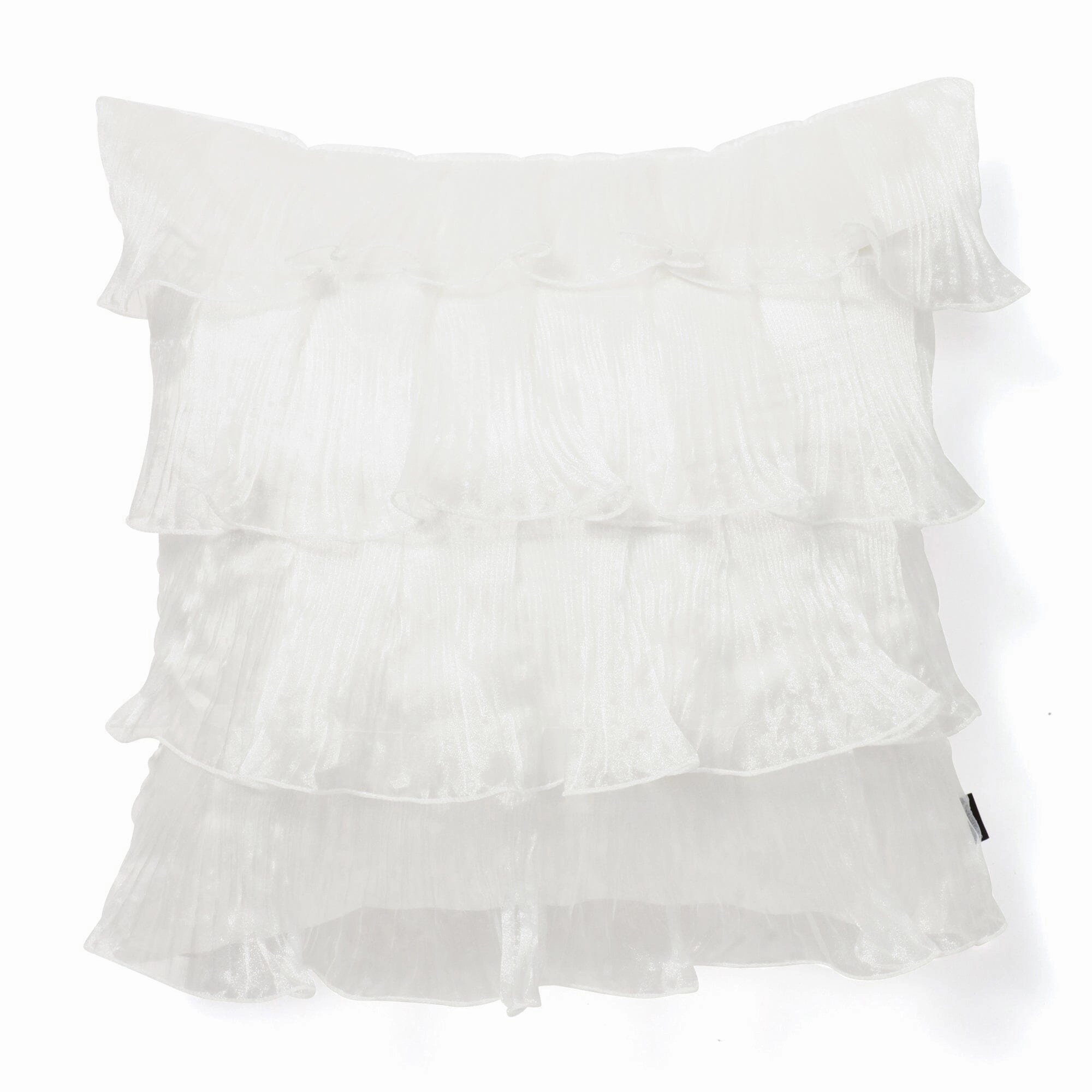 Organdy Frill Cushion Cover 450 x 450  Whitebedding sets ,throw blankets 
