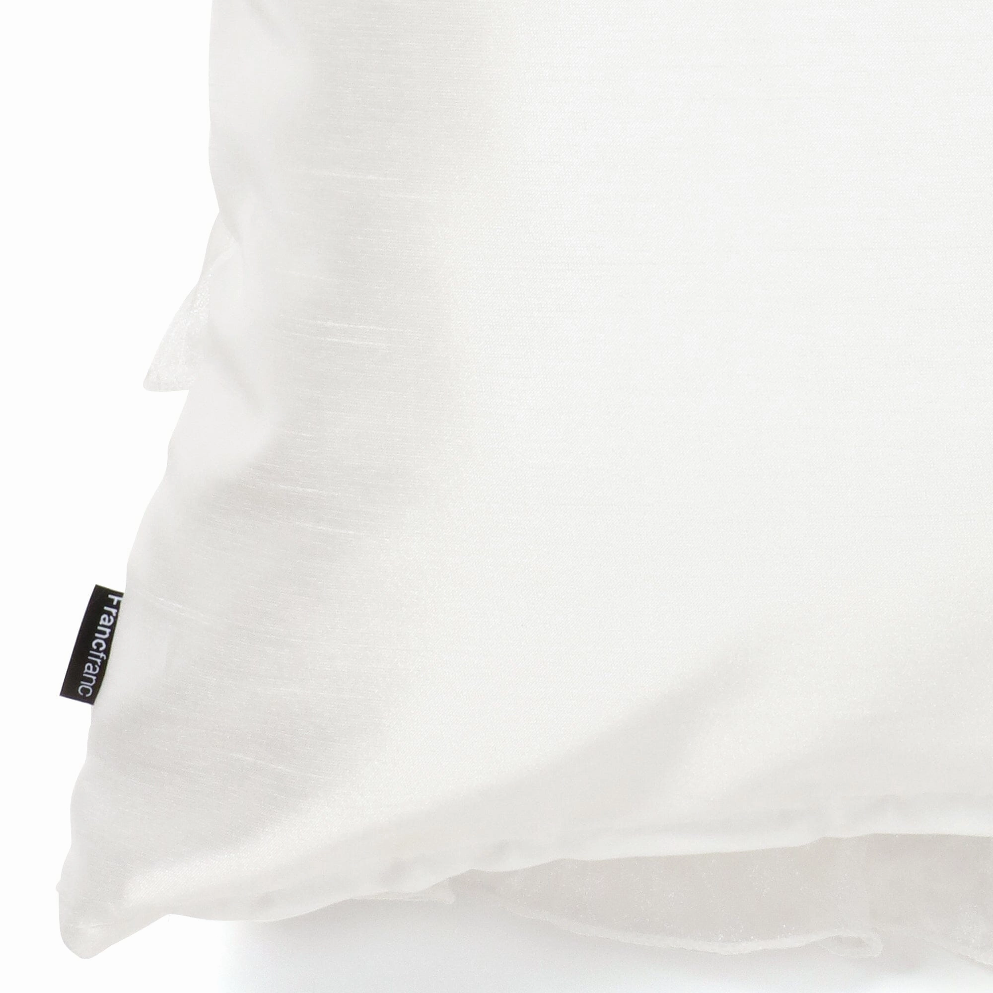 Organdy Frill Cushion Cover 450 x 450  White