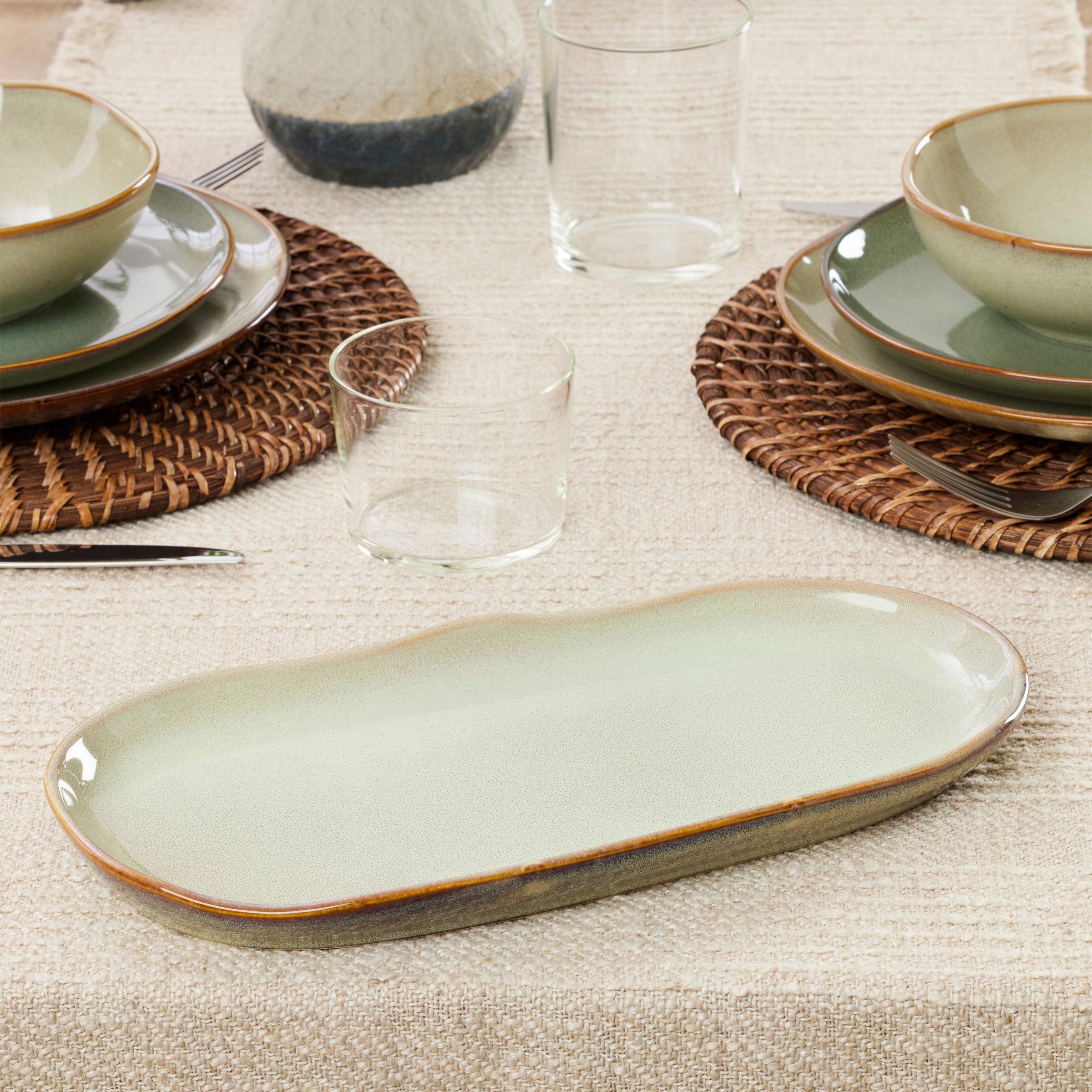 Organic Shades Green 2-Piece Serving Set