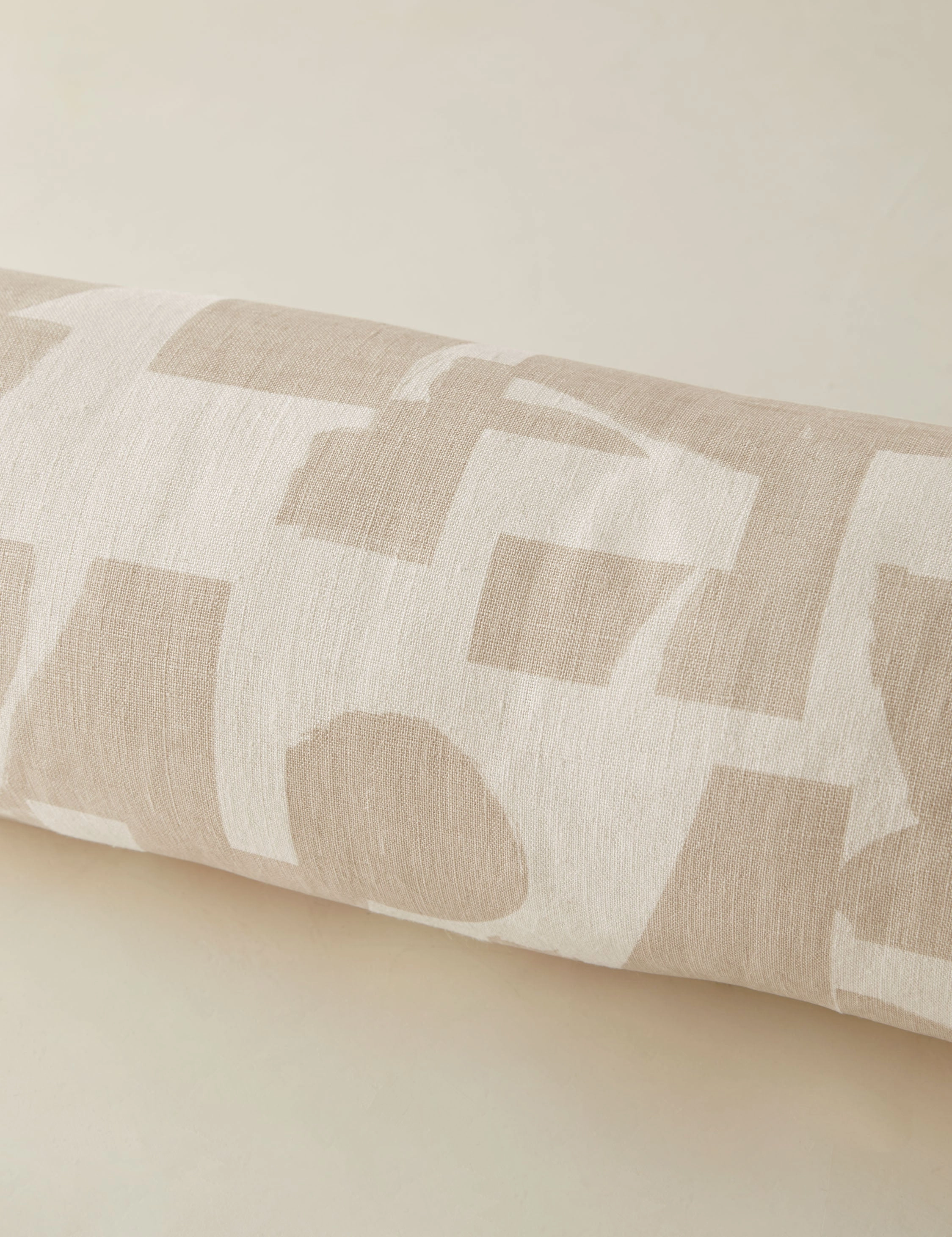 Organic Shapes Linen Bolster Pillow by Sarah Sherman Samuel