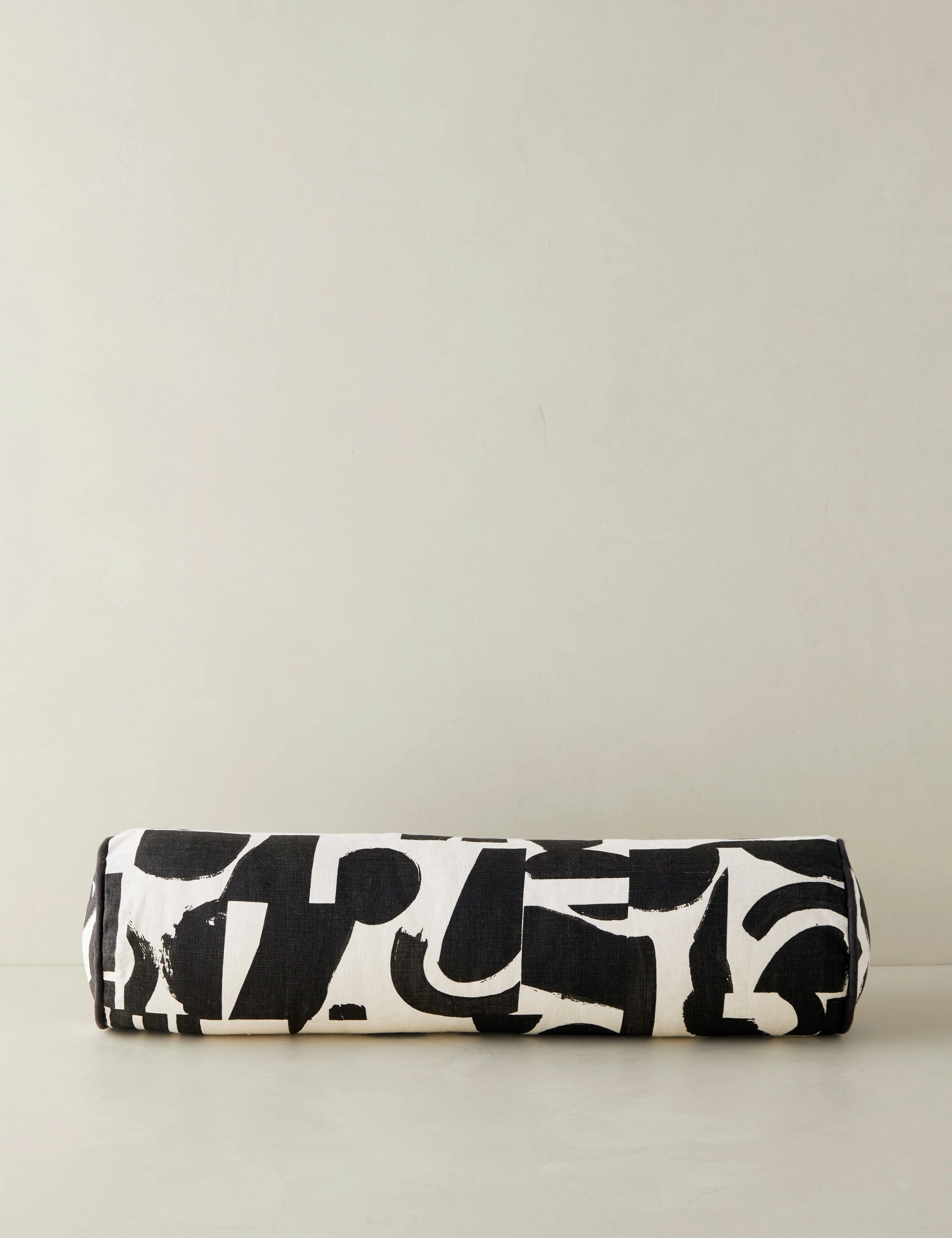 Organic Shapes Linen Bolster Pillow by Sarah Sherman Samuel