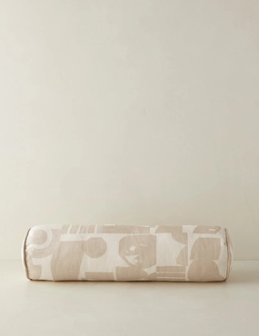 Organic Shapes Linen Bolster Pillow by Sarah Sherman Samuelbedding sets ,throw blankets 