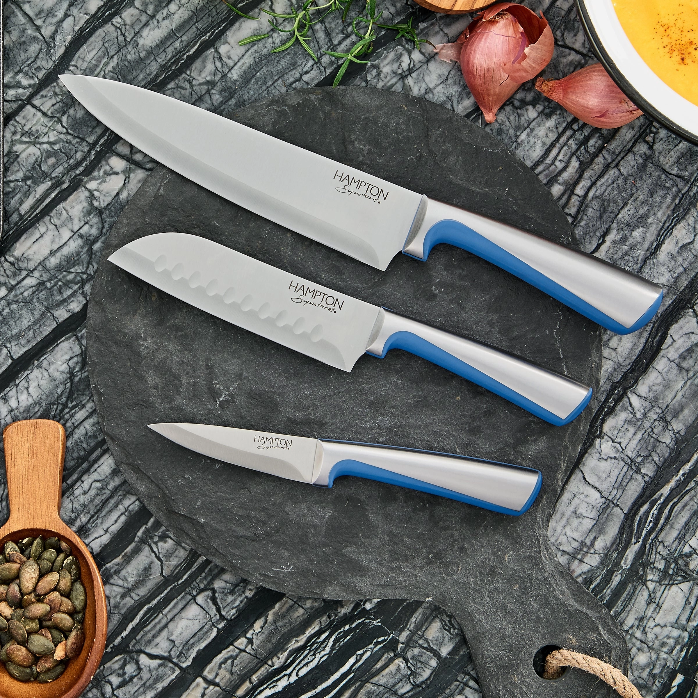 Orion Blue 14 Piece  Cutlery Block Set