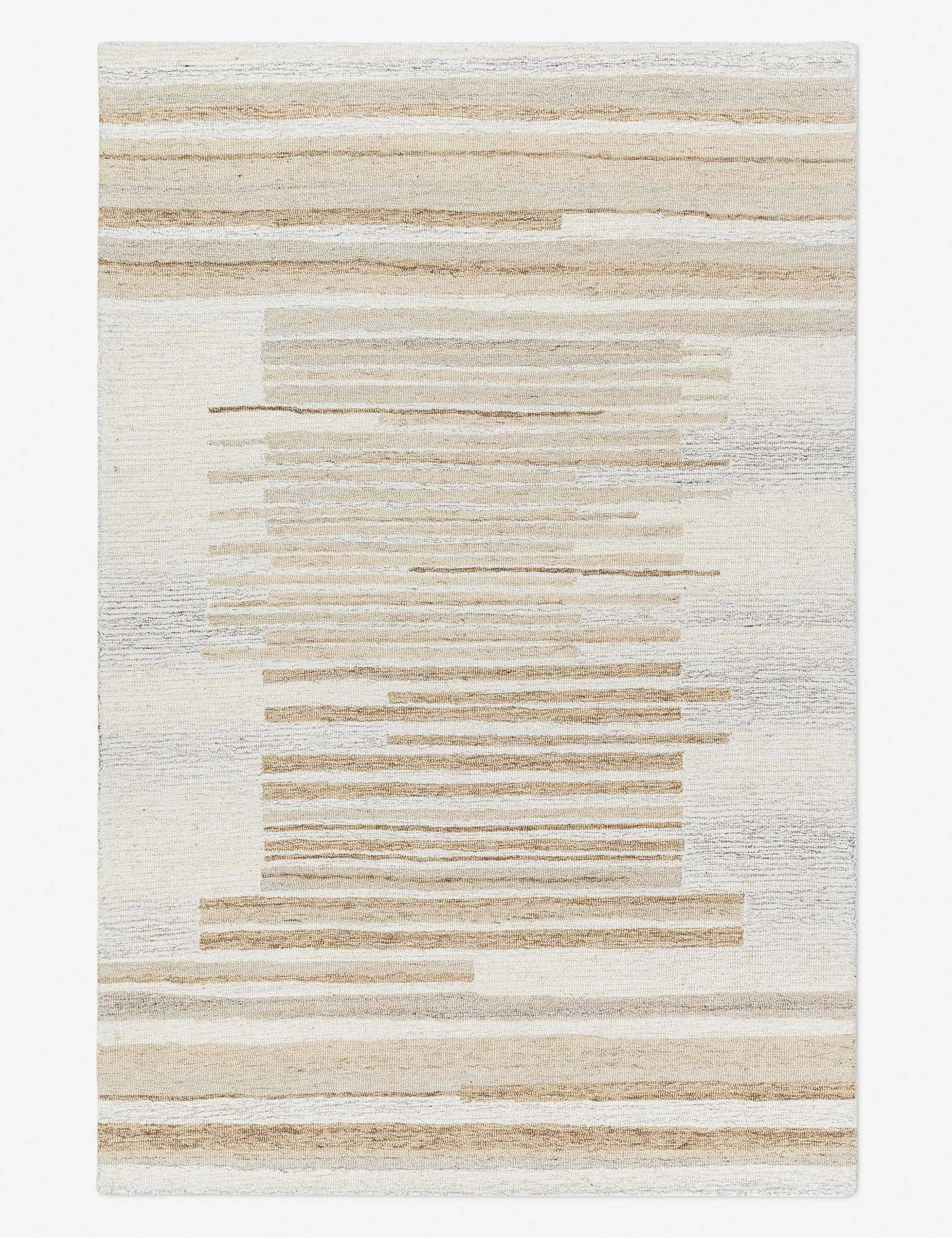 Oshman Hand-Tufted Wool Morrocan Style Rugmodern color block patchwork rug