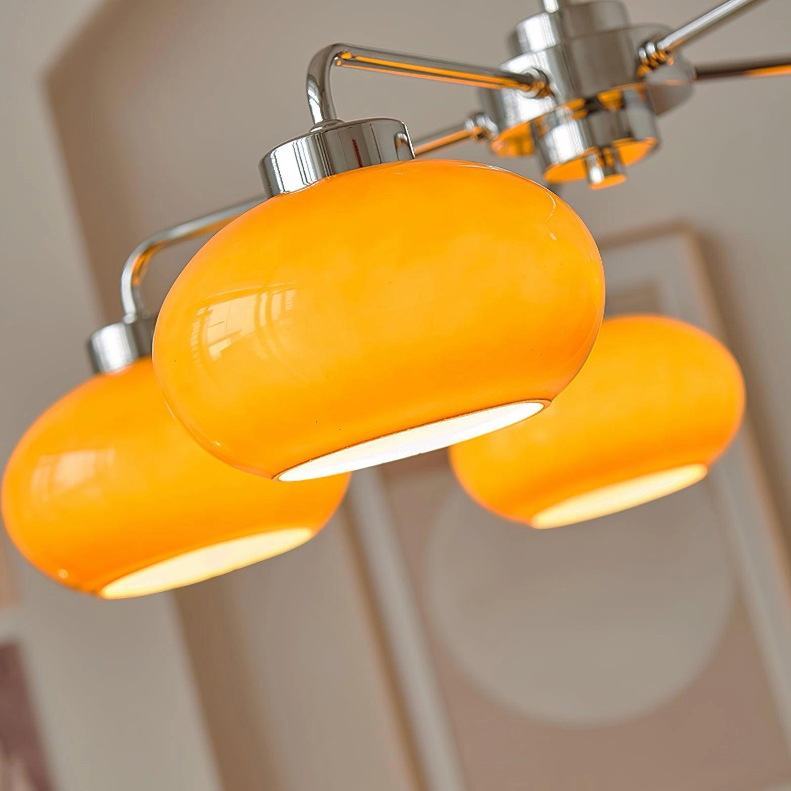 Oval Persimmon Chandelier