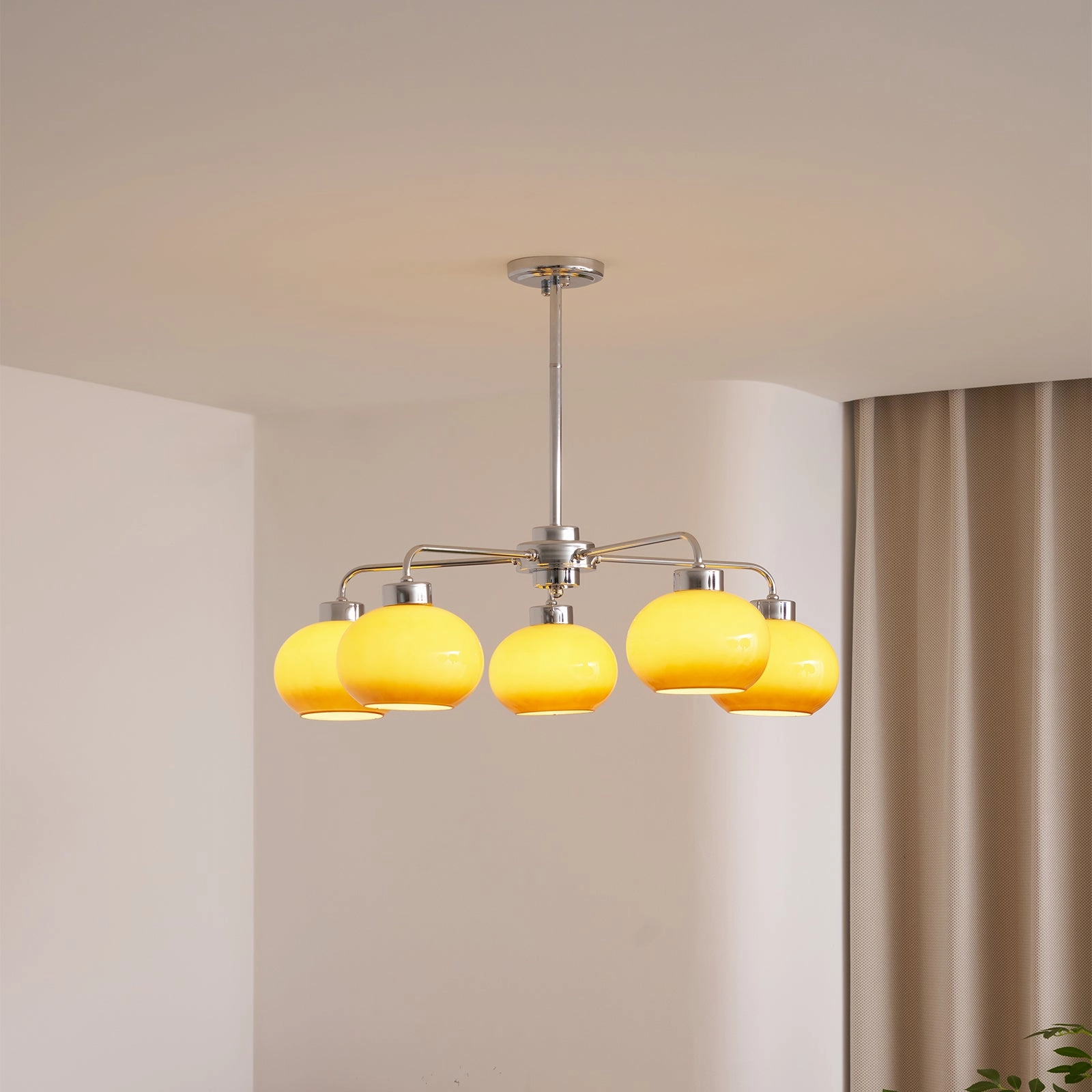 Oval Persimmon Chandelier