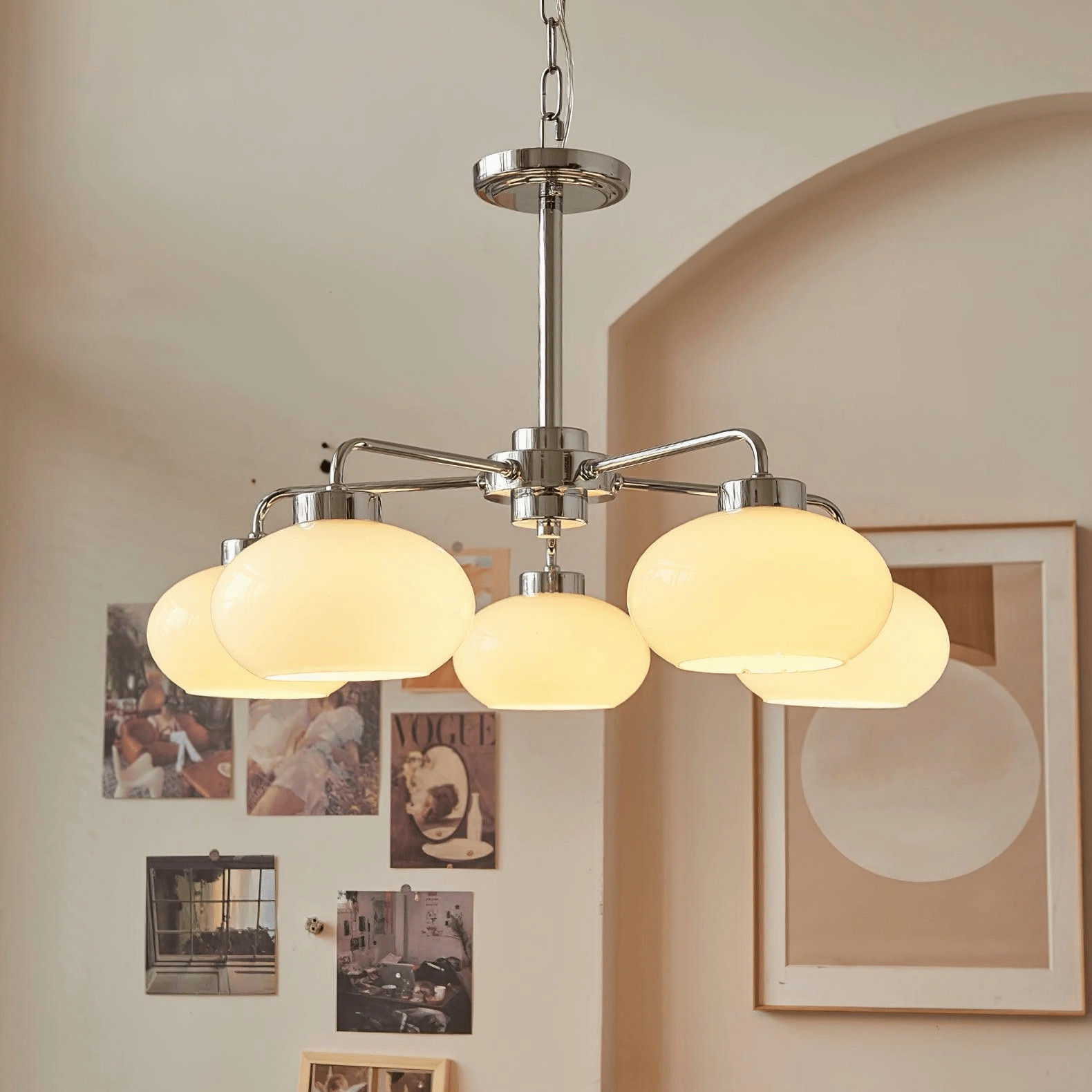 Oval Persimmon Chandelier