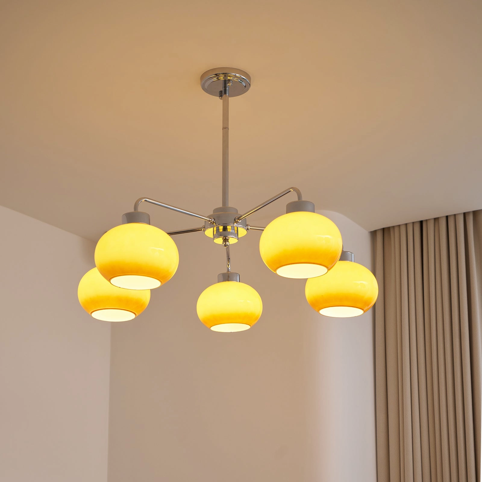 Oval Persimmon Chandelier