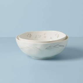 Oyster Bay 2-Piece Nesting Serving Bowlsmodern kitchen decor ,kitchen dinner set ,dinnerware 