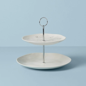 Oyster Bay 2-Tiered Servermodern kitchen decor ,kitchen dinner set ,dinnerware 